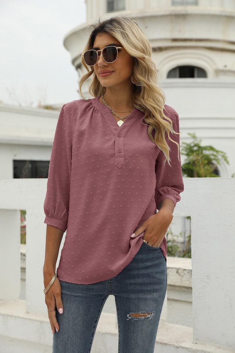 Mindset Is Everything Three Quarter Sleeve Blouse - MXSTUDIO.COM