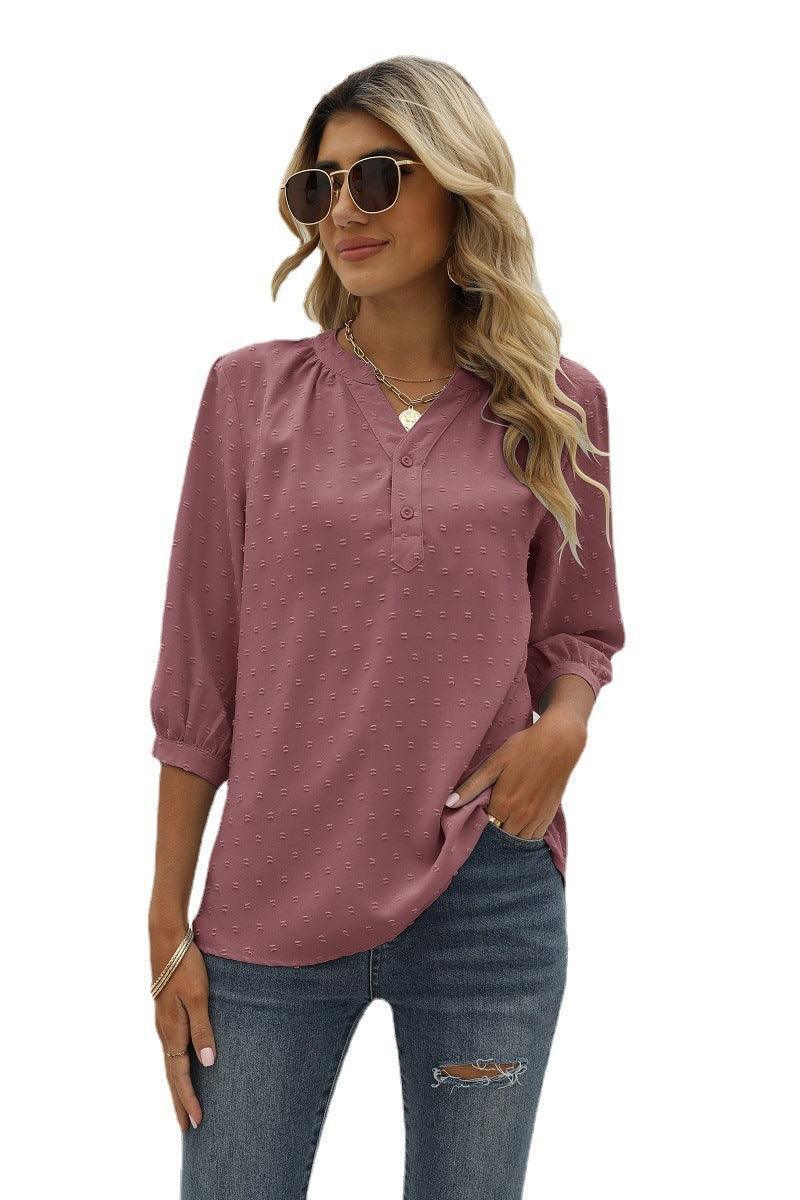 Mindset Is Everything Three Quarter Sleeve Blouse - MXSTUDIO.COM