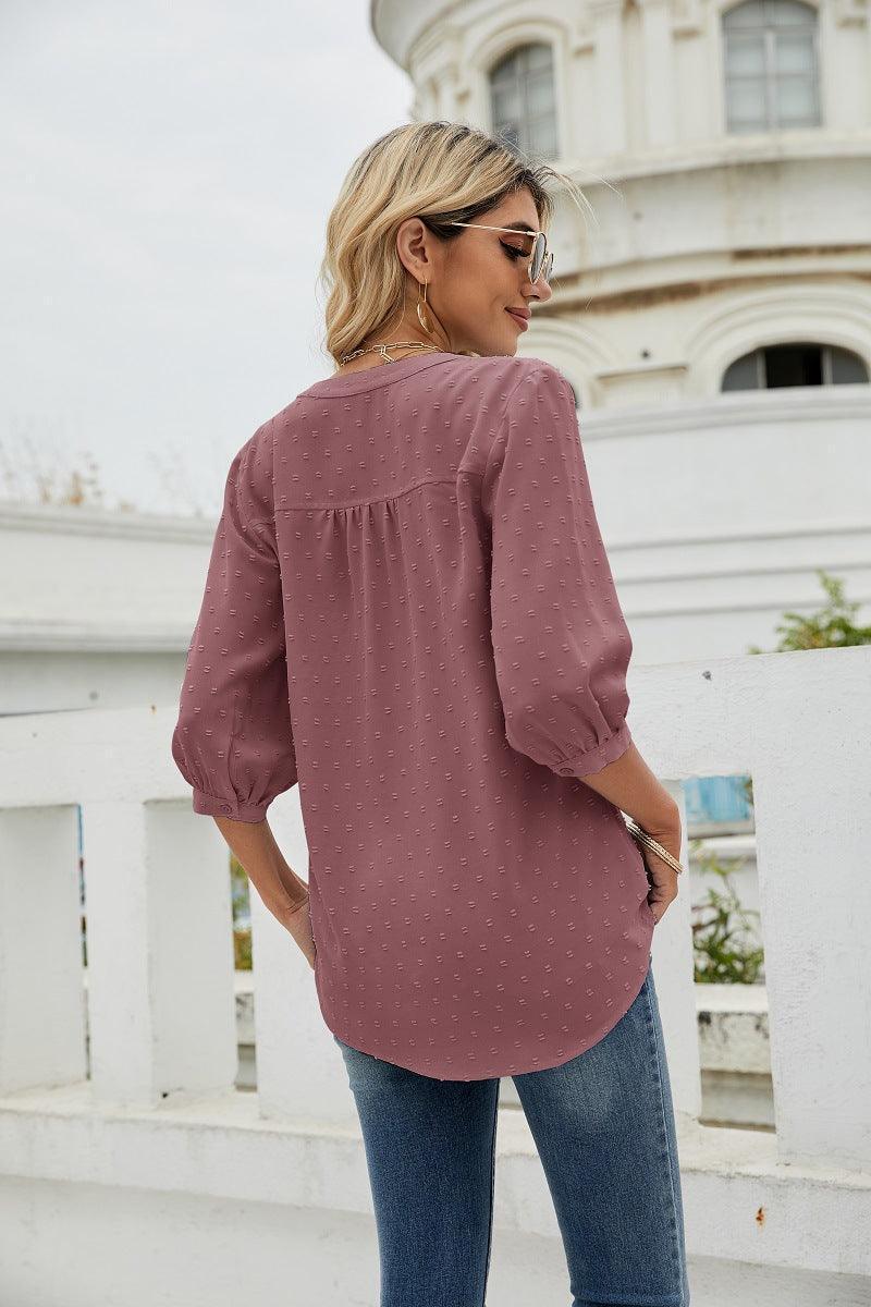 Mindset Is Everything Three Quarter Sleeve Blouse - MXSTUDIO.COM