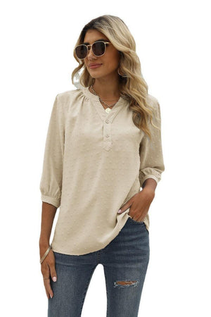 Mindset Is Everything Three Quarter Sleeve Blouse - MXSTUDIO.COM