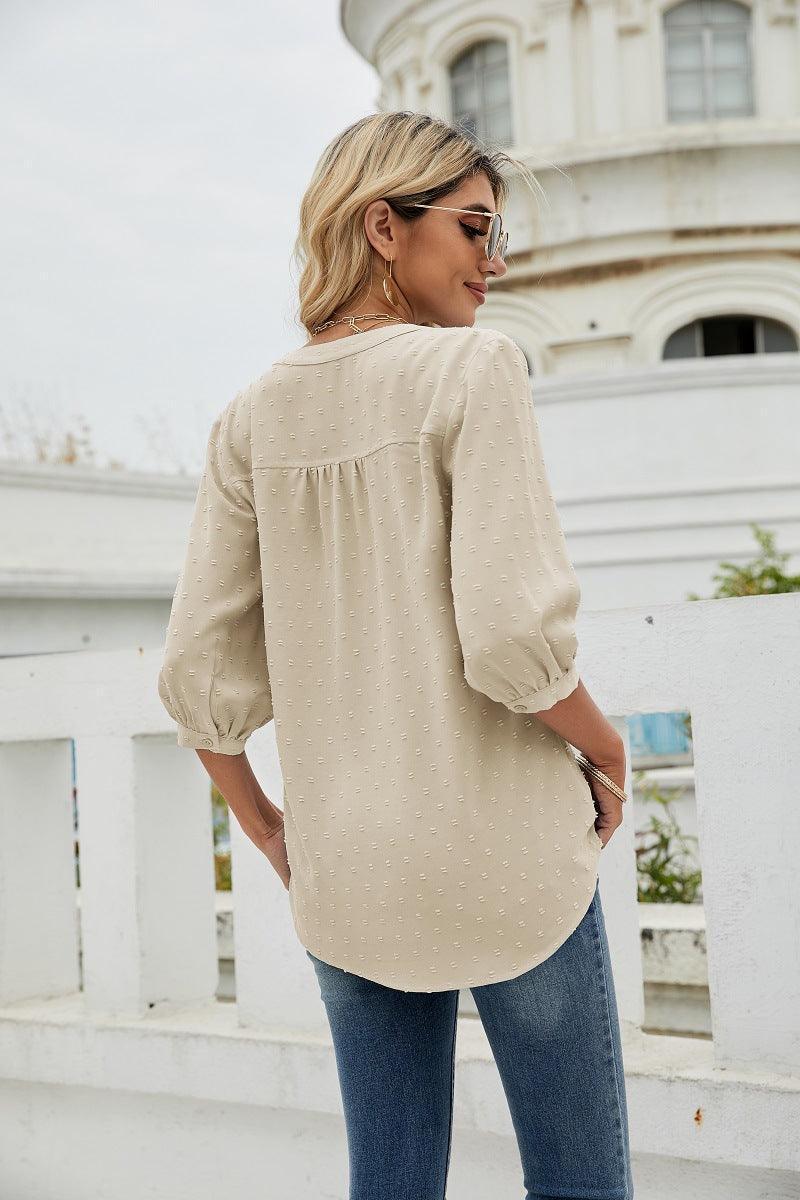 Mindset Is Everything Three Quarter Sleeve Blouse - MXSTUDIO.COM