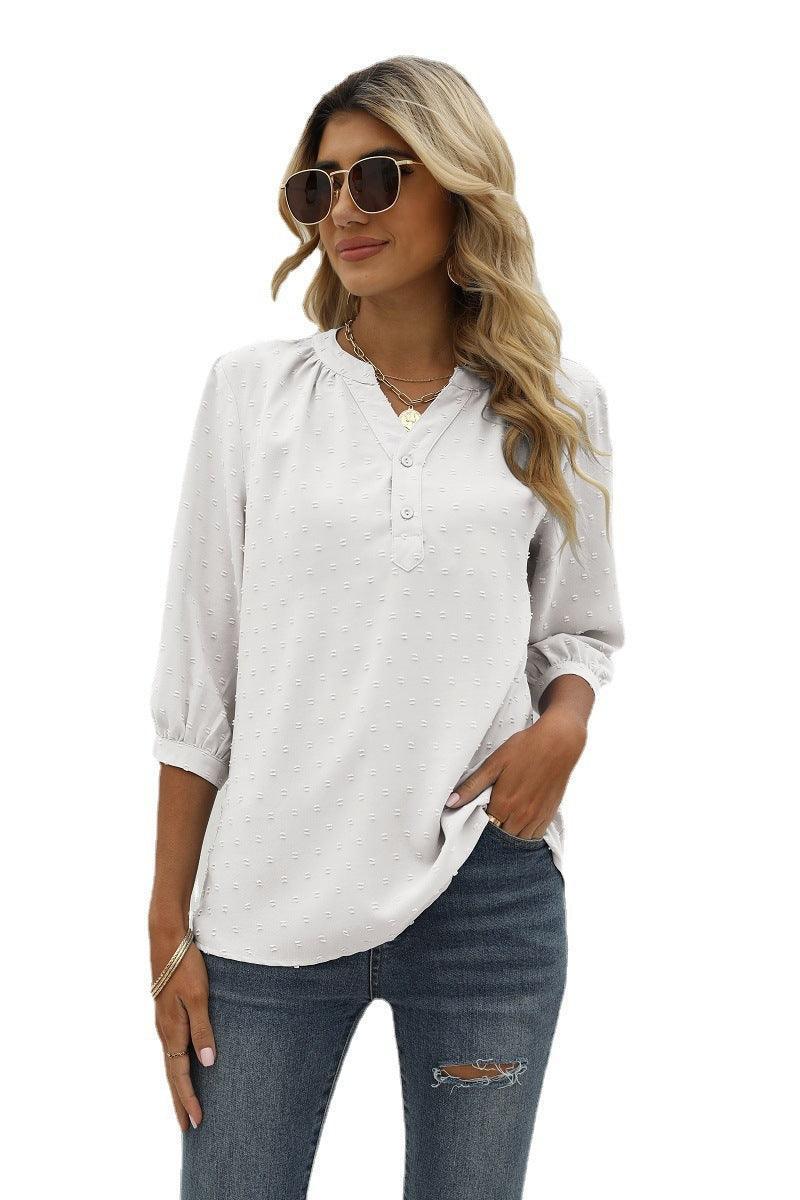 Mindset Is Everything Three Quarter Sleeve Blouse - MXSTUDIO.COM