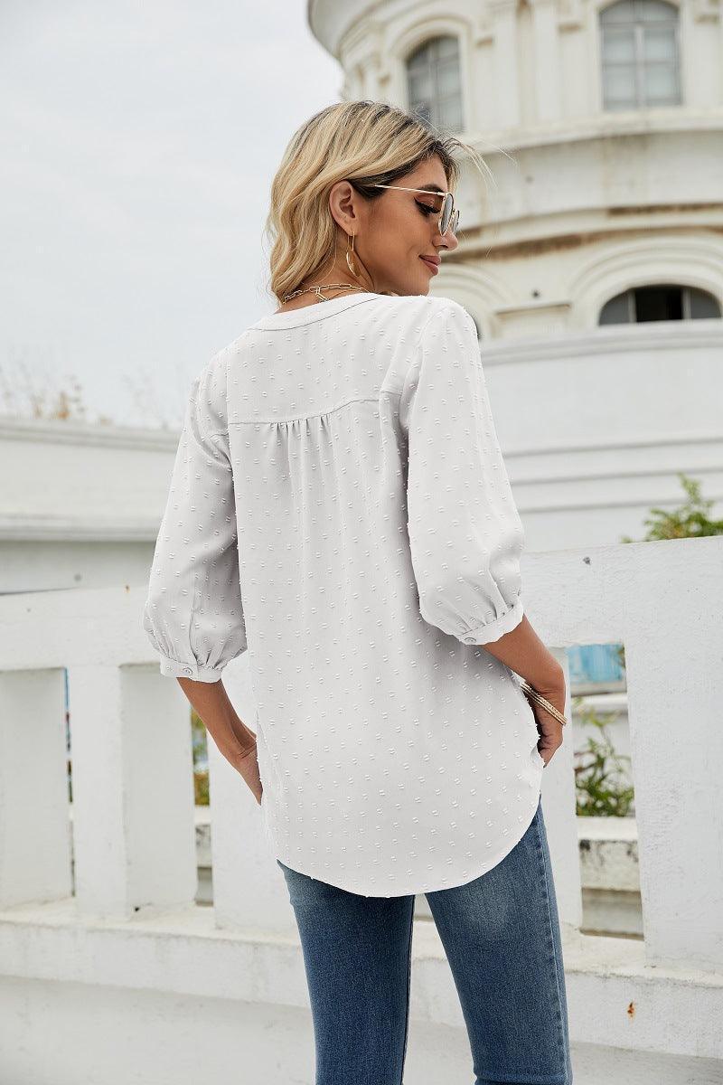 Mindset Is Everything Three Quarter Sleeve Blouse - MXSTUDIO.COM