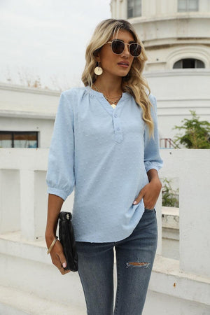 Mindset Is Everything Three Quarter Sleeve Blouse - MXSTUDIO.COM