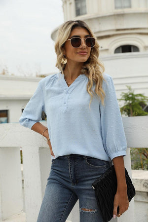 Mindset Is Everything Three Quarter Sleeve Blouse - MXSTUDIO.COM