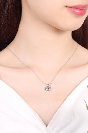 Minimalist Moissanite Lock Pendant Necklace - MXSTUDIO.COM