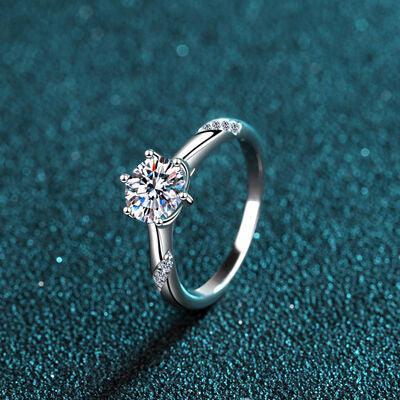 a diamond ring on a blue background