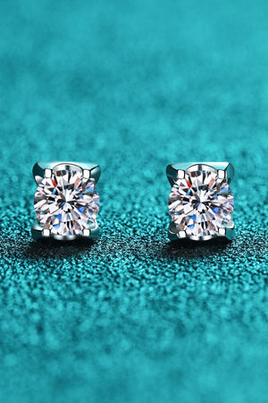 Modern Classic Minimalist 2 Carat Moissanite Stud Earrings - MXSTUDIO.COM