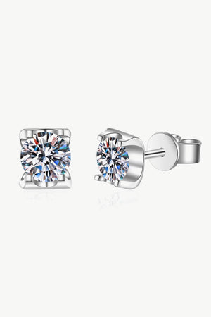 Modern Classic Minimalist 2 Carat Moissanite Stud Earrings - MXSTUDIO.COM