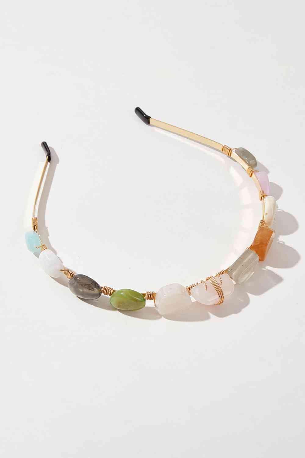 Modern Multicolor Resin Copper Headband-MXSTUDIO.COM