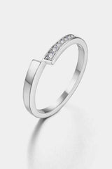 a white gold ring with diamonds on it