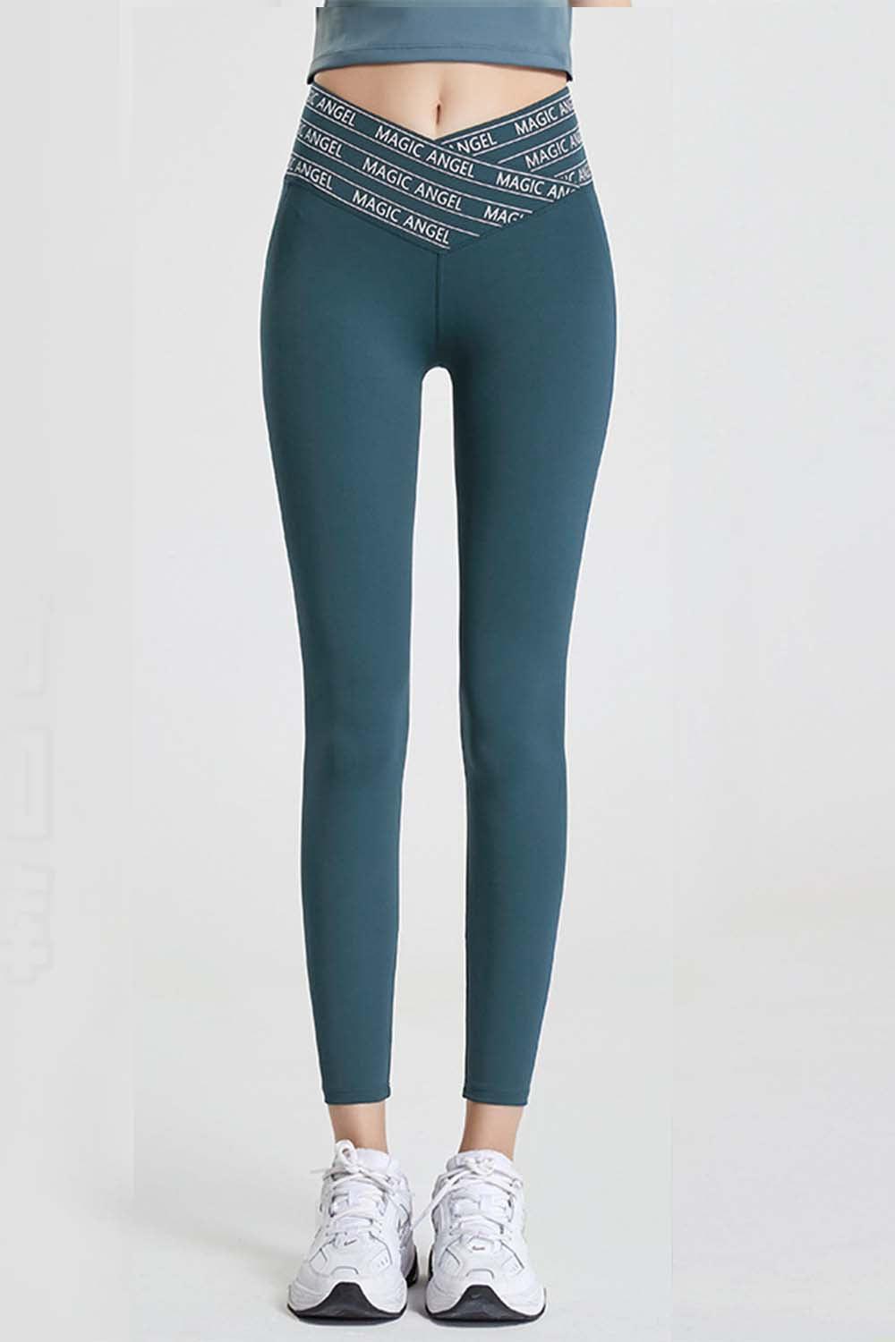 Moisture-Wicking Active V Waist Leggings - MXSTUDIO.COM