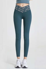 Moisture-Wicking Active V Waist Leggings - MXSTUDIO.COM