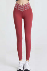 Moisture-Wicking Active V Waist Leggings - MXSTUDIO.COM