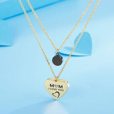 a mother's love necklace with a heart pendant