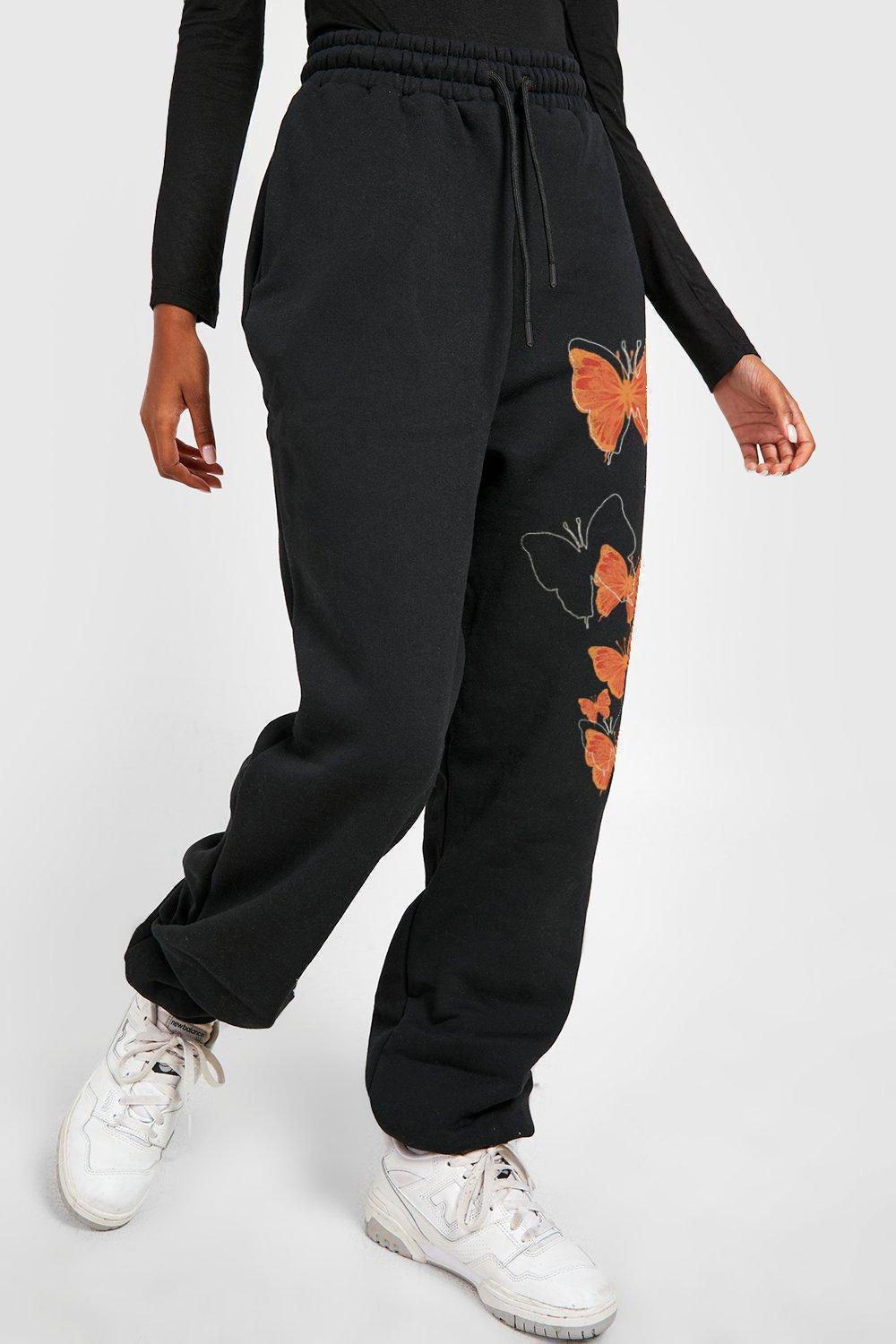 Move In Style Graphic Butterfly Sweatpants - MXSTUDIO.COM