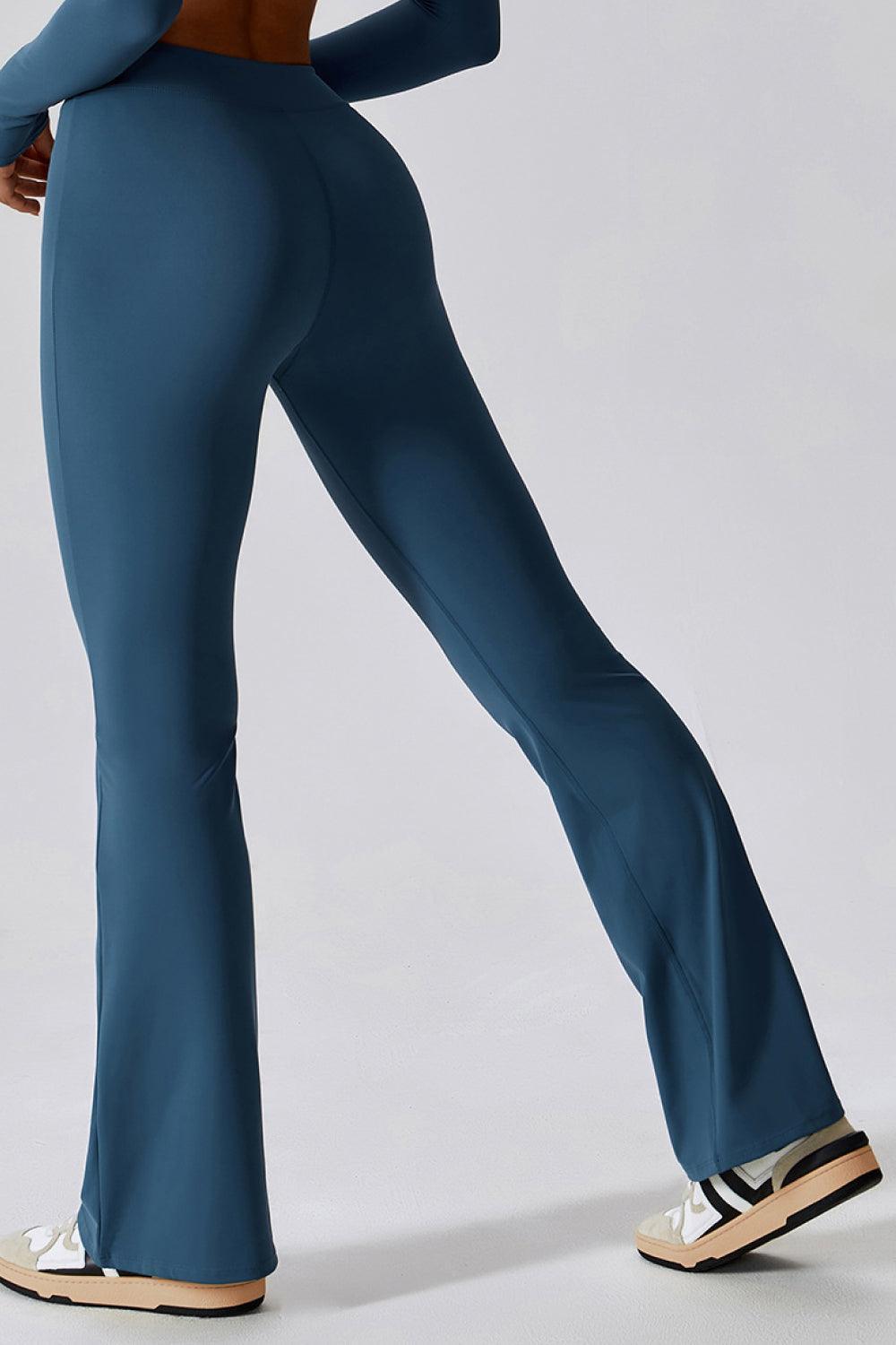 Move Smoothly High Waist Spandex Flare Pants - MXSTUDIO.COM