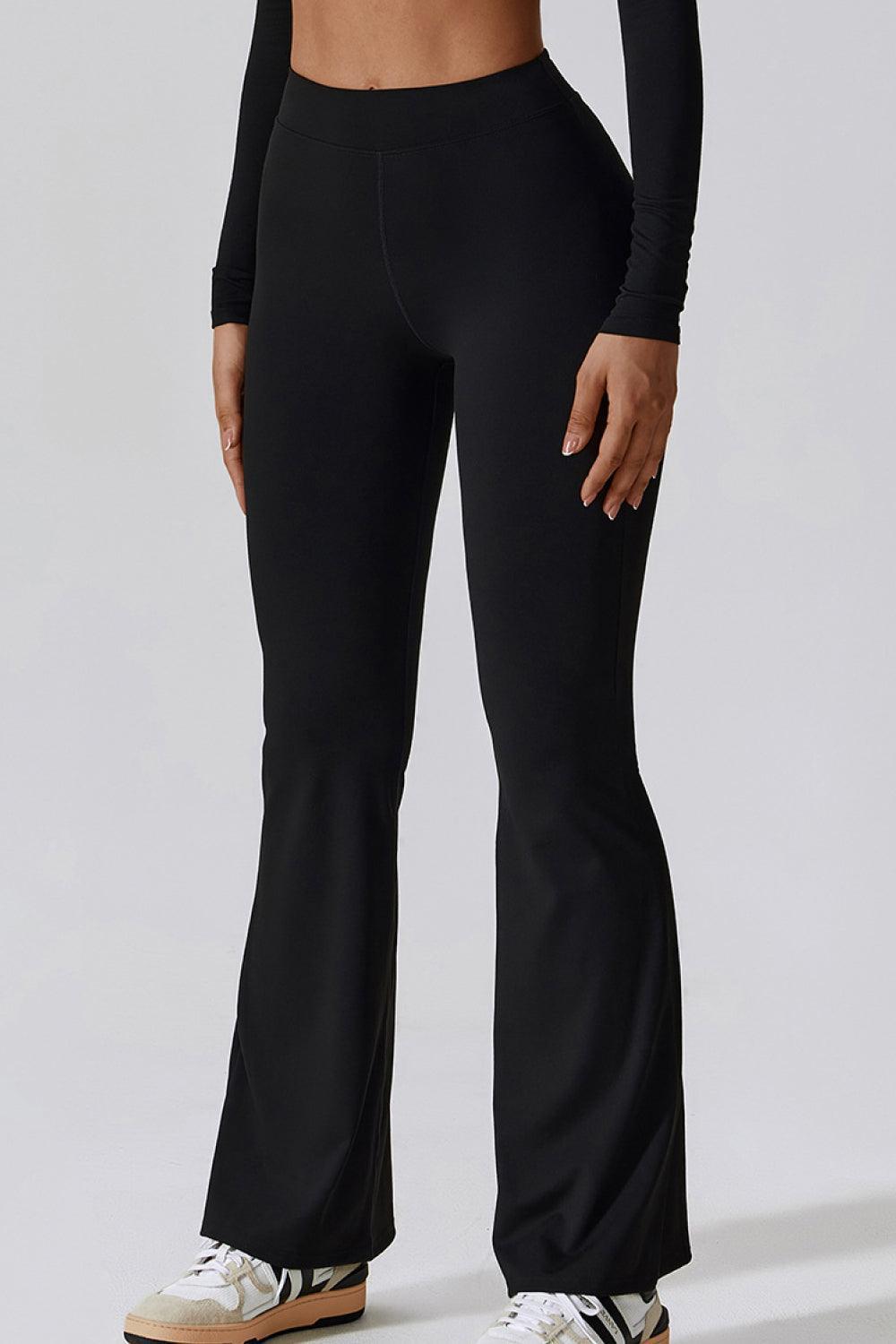 Move Smoothly High Waist Spandex Flare Pants - MXSTUDIO.COM