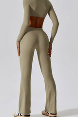 Move Smoothly High Waist Spandex Flare Pants - MXSTUDIO.COM