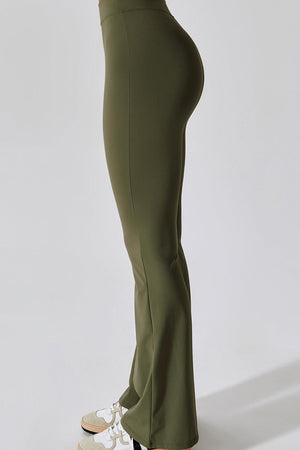 Move Smoothly High Waist Spandex Flare Pants - MXSTUDIO.COM