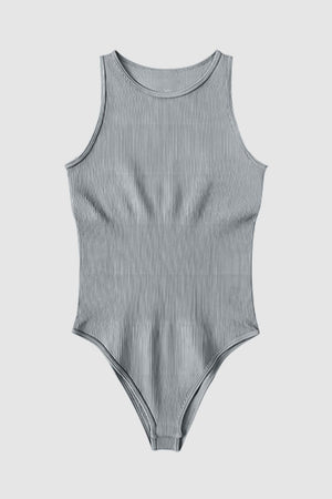 a women's bodysuit with a ribbing pattern