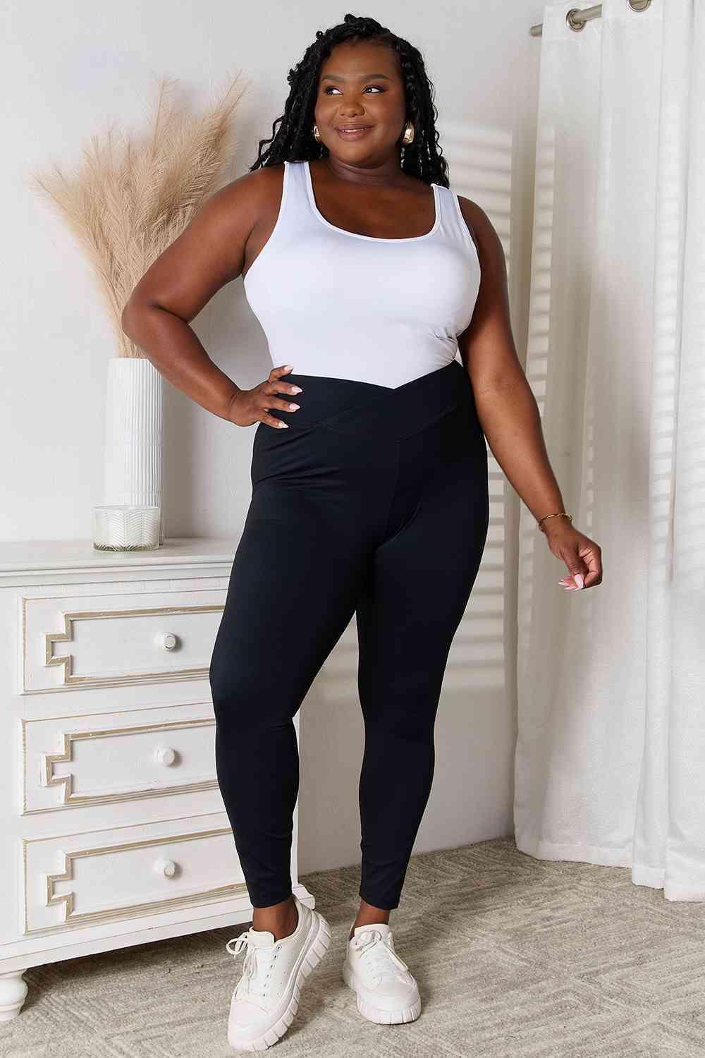 Move With Ease V-Waistband Active Fitness Leggings - MXSTUDIO.COM