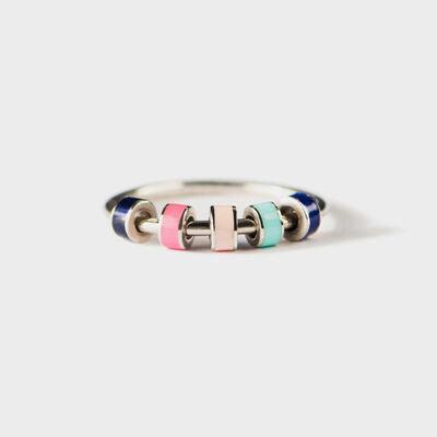 a multicolored ring on a white background
