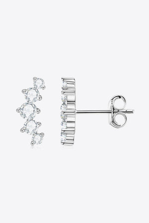 Must-Have Platinum-Plated Moissanite Stud Earrings - MXSTUDIO.COM