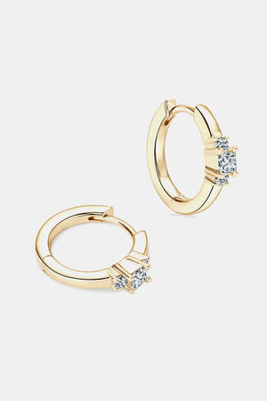 Must-Have Sterling Silver Moissanite Huggie Earrings - MXSTUDIO.COM