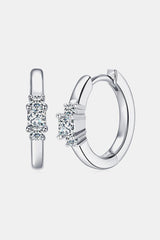 Must-Have Sterling Silver Moissanite Huggie Earrings - MXSTUDIO.COM