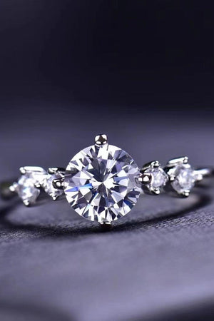 My Admirer Platinum-Plated 1 Carat Moissanite Ring - MXSTUDIO.COM