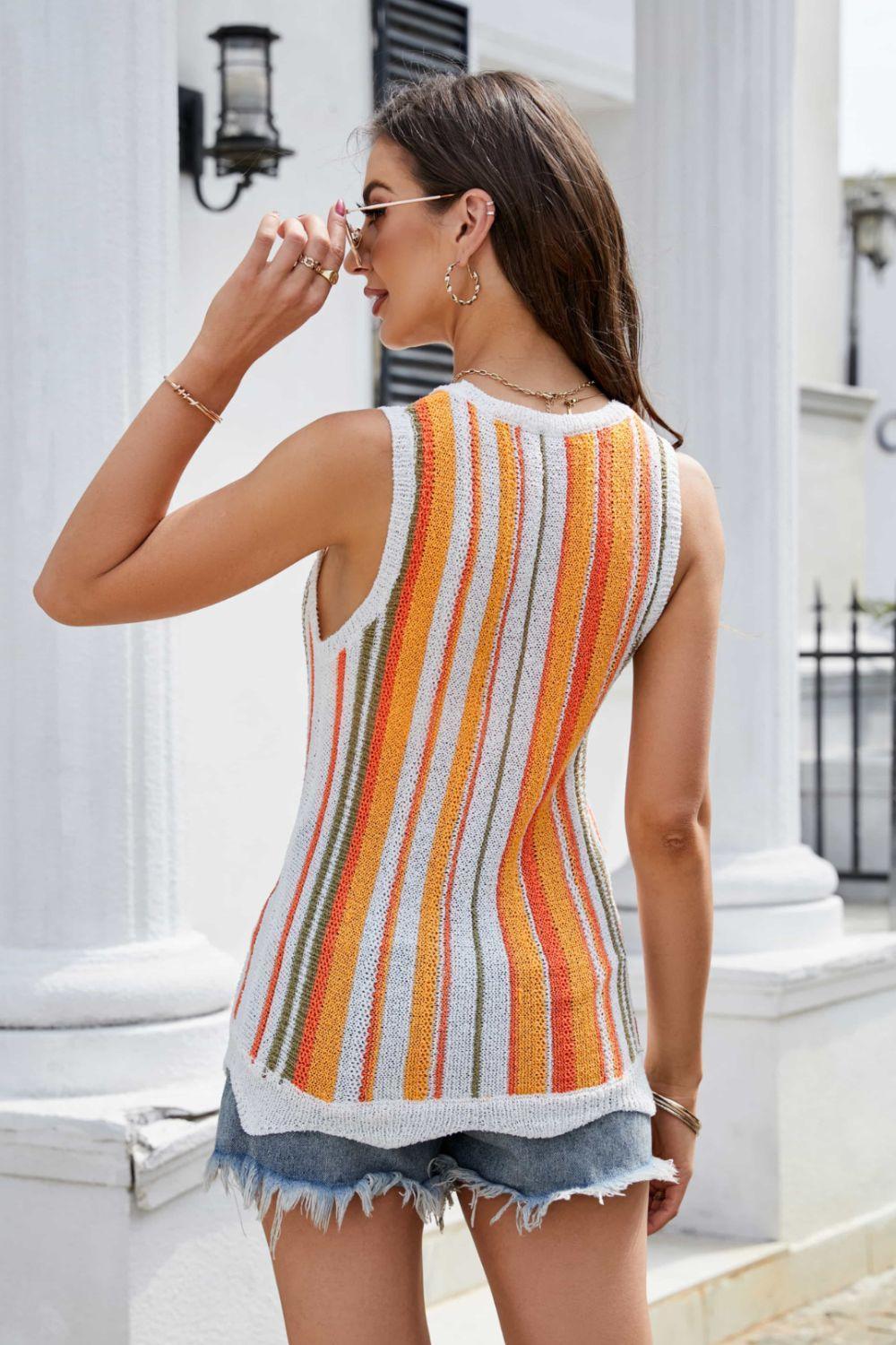 My Only Sunshine Knit Striped Tank Top - MXSTUDIO.COM