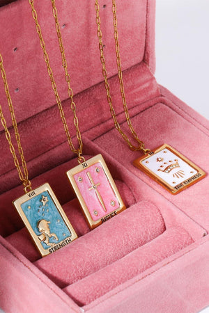 Mystique Touch Tarot Card Pendant Copper Necklace - MXSTUDIO.COM