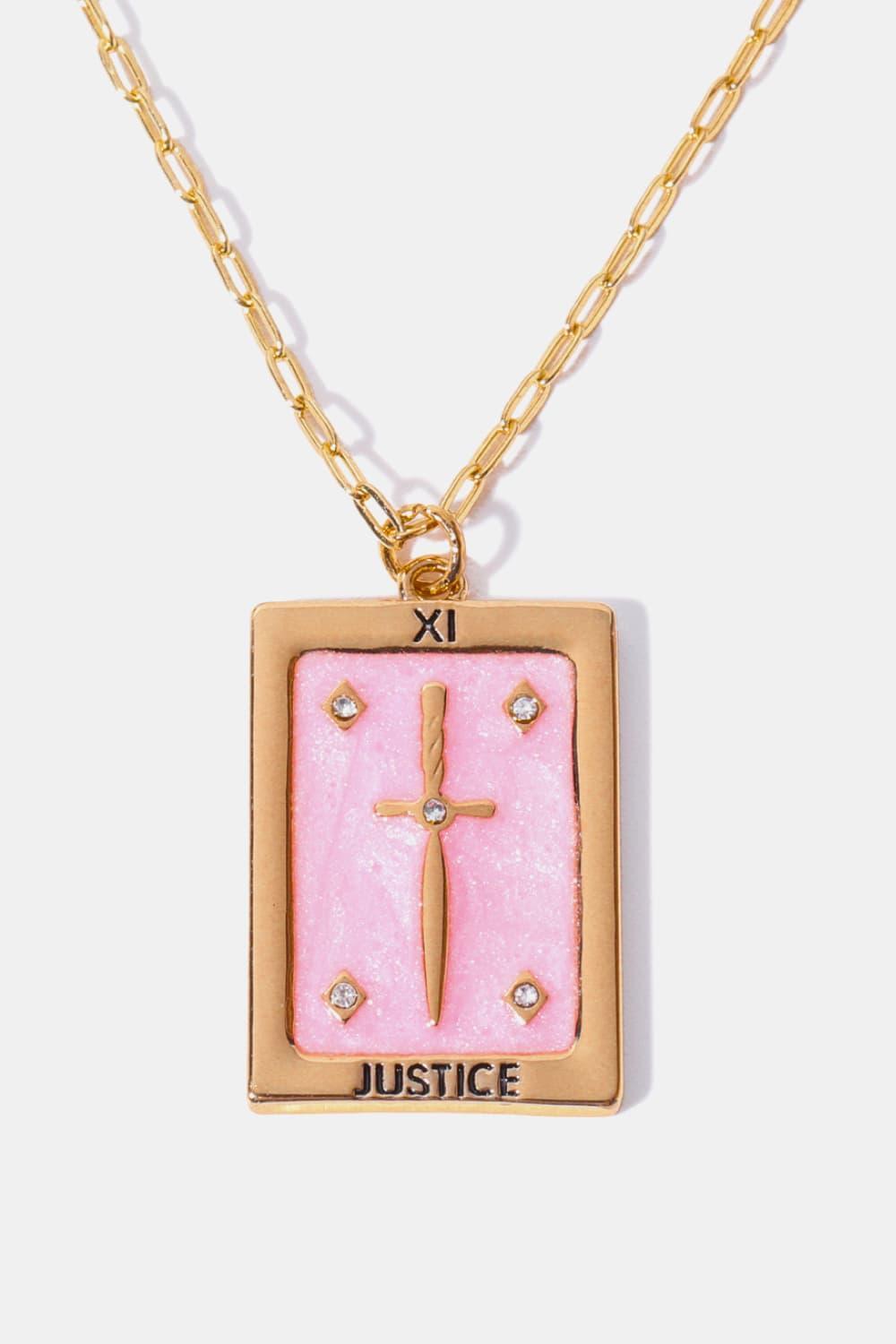 Mystique Touch Tarot Card Pendant Copper Necklace - MXSTUDIO.COM