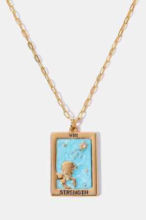 Mystique Touch Tarot Card Pendant Copper Necklace - MXSTUDIO.COM