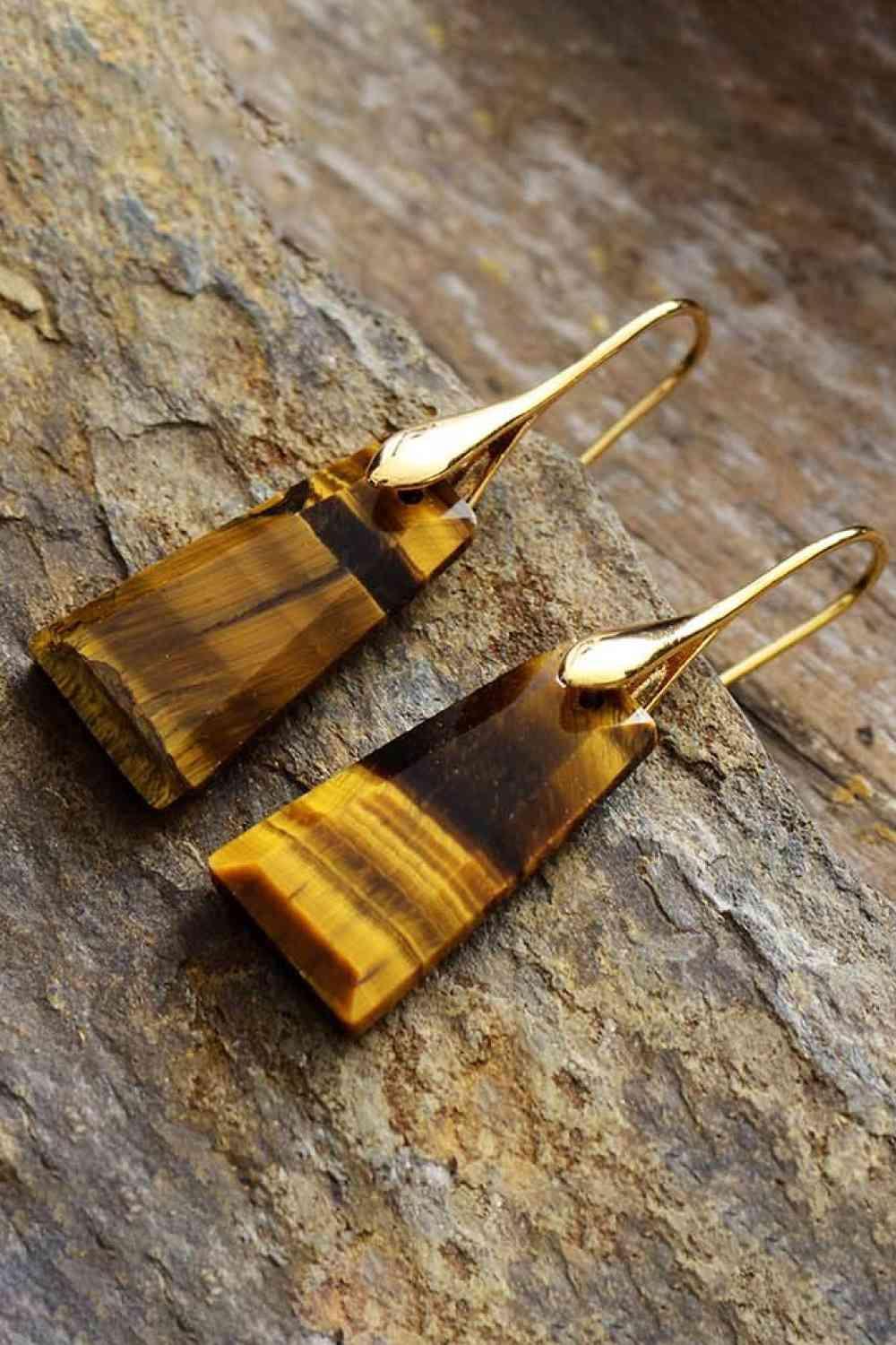 Natural Elegance Geometric Dangle Earrings-MXSTUDIO.COM