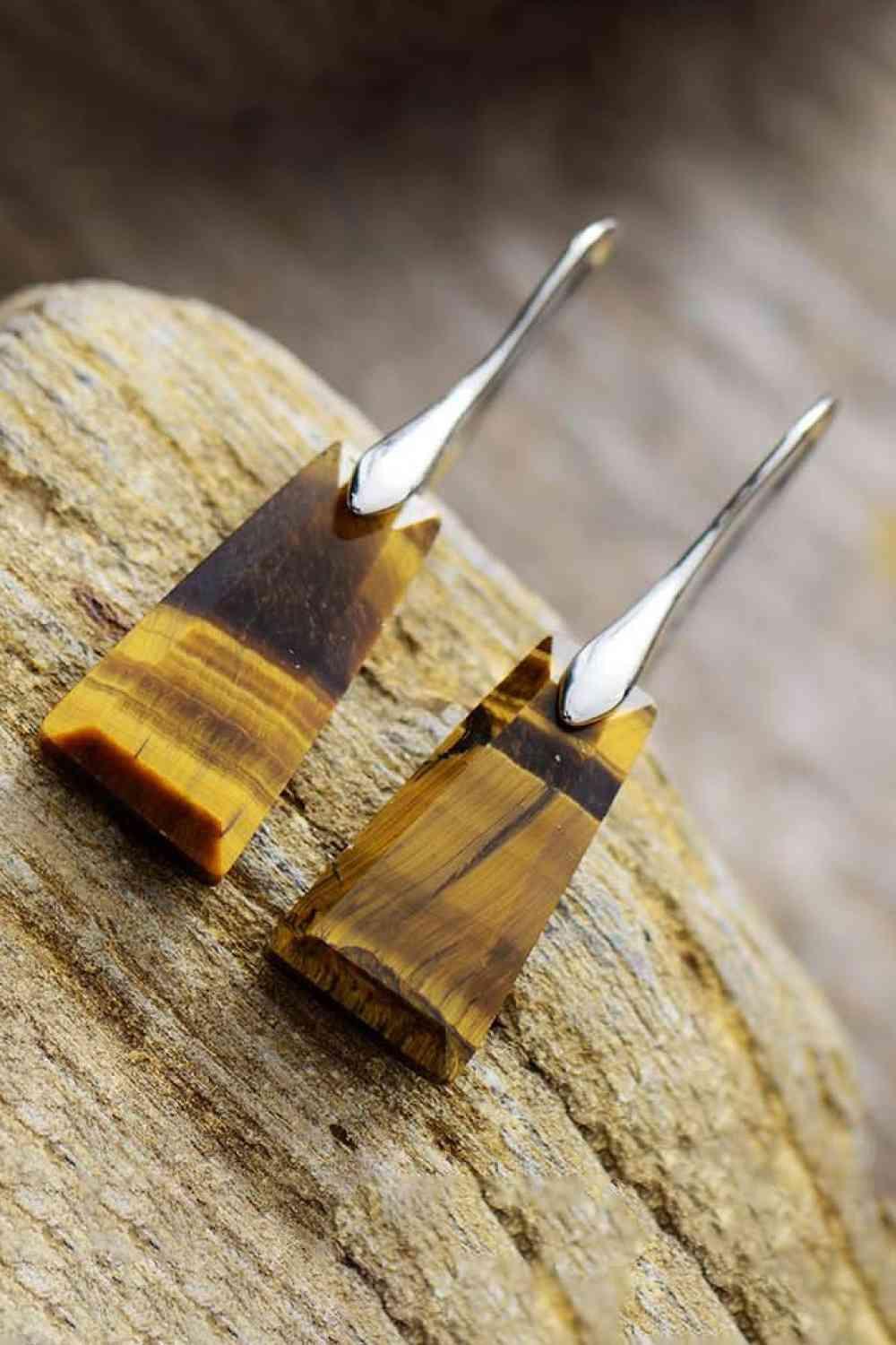 Natural Elegance Geometric Dangle Earrings-MXSTUDIO.COM