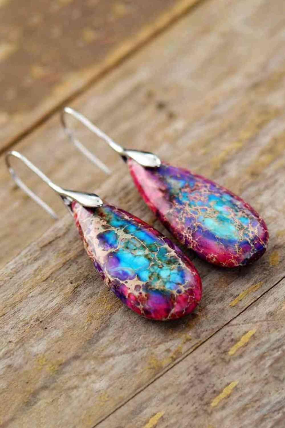 Nature Essence Teardrop Dangle Earrings-MXSTUDIO.COM