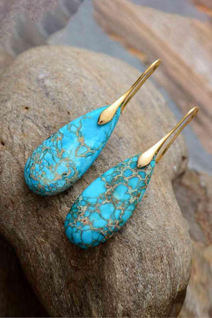 Nature Essence Teardrop Dangle Earrings-MXSTUDIO.COM