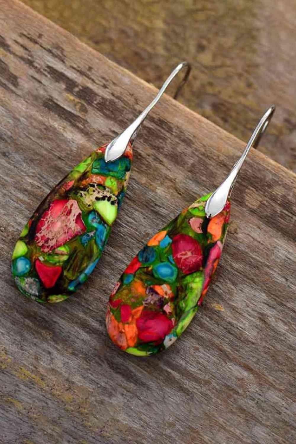 Nature Essence Teardrop Dangle Earrings-MXSTUDIO.COM