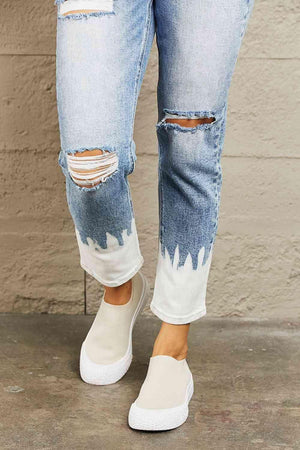 Never Out Of Style Stretch Cropped Ripped Jeans - MXSTUDIO.COM
