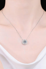 Nice-Looking Round Moissanite Necklace Womens - MXSTUDIO.COM