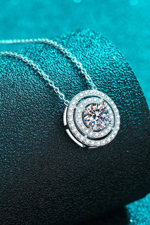 Nice-Looking Round Moissanite Necklace Womens - MXSTUDIO.COM