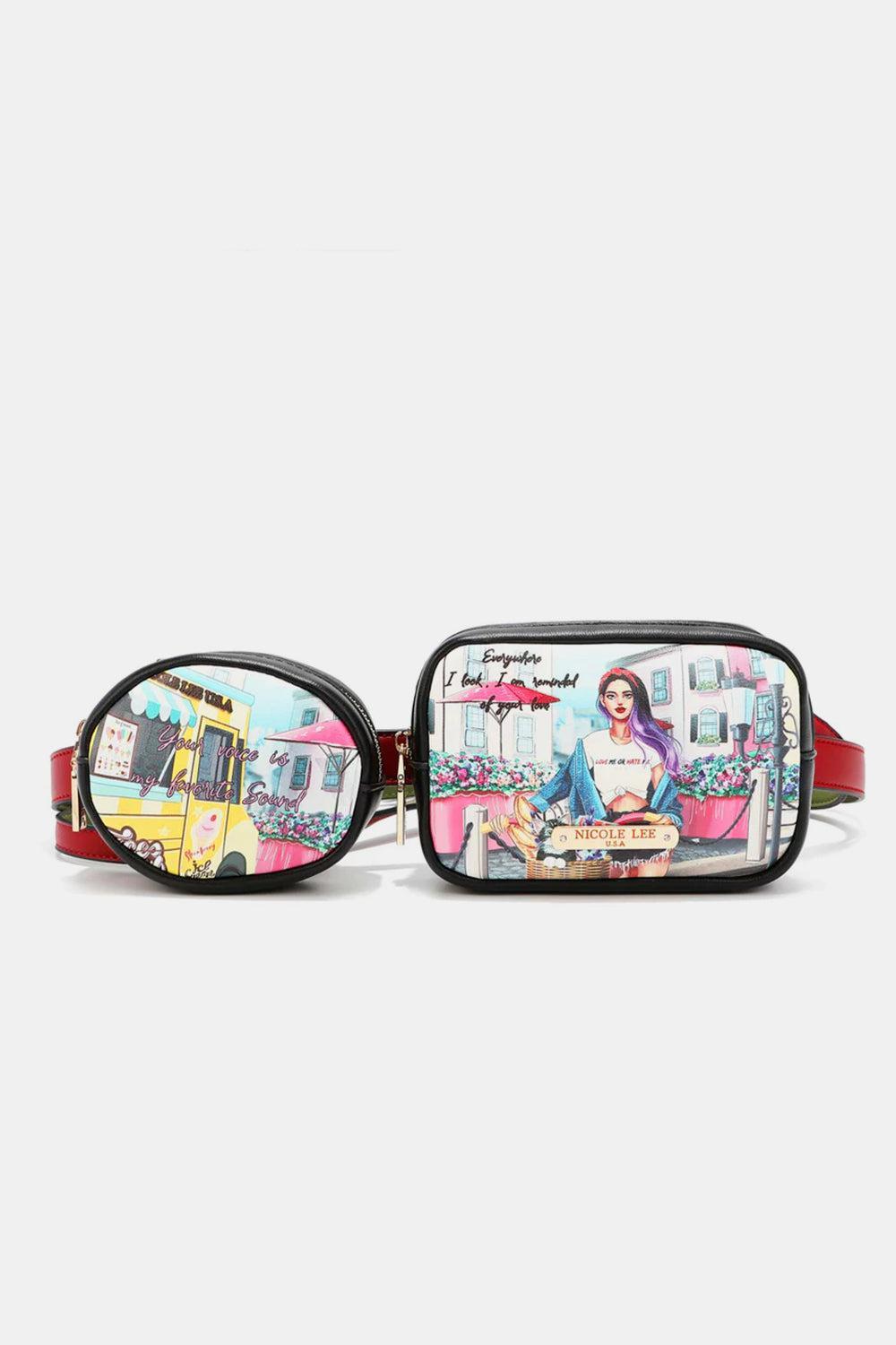 a pair of glasses with a picture of a woman on it