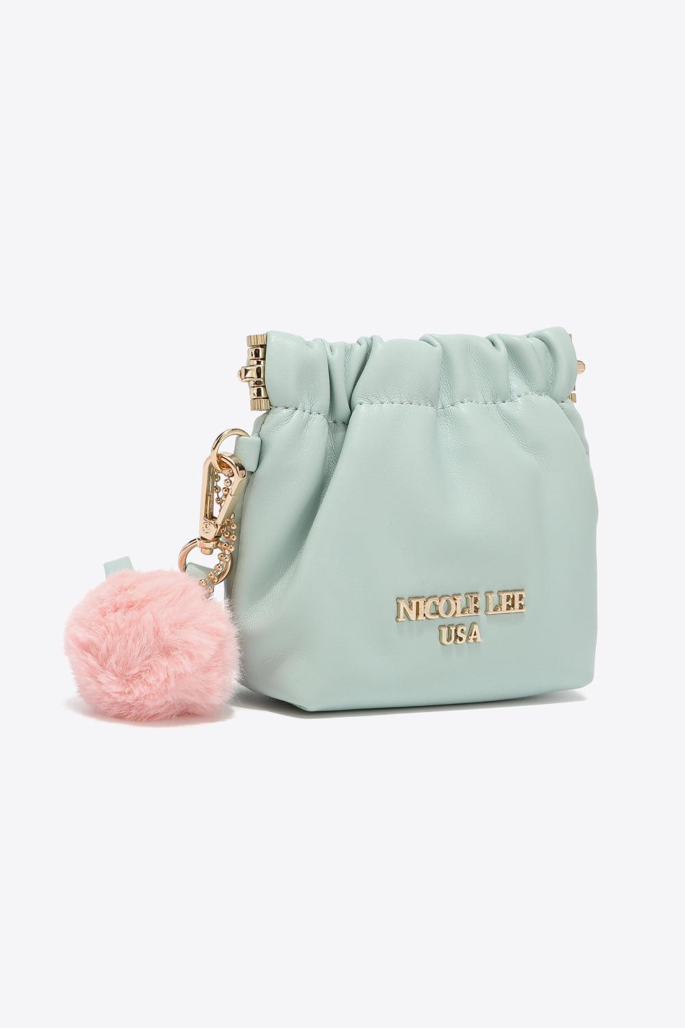 Nicole Lee Faux Leather Drawstring Pouch - MXSTUDIO.COM