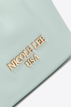 Nicole Lee Faux Leather Drawstring Pouch - MXSTUDIO.COM