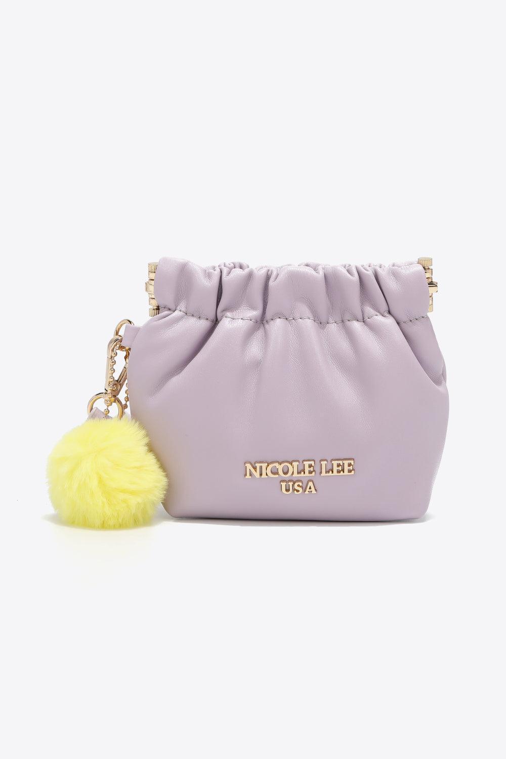 Nicole Lee Faux Leather Drawstring Pouch - MXSTUDIO.COM