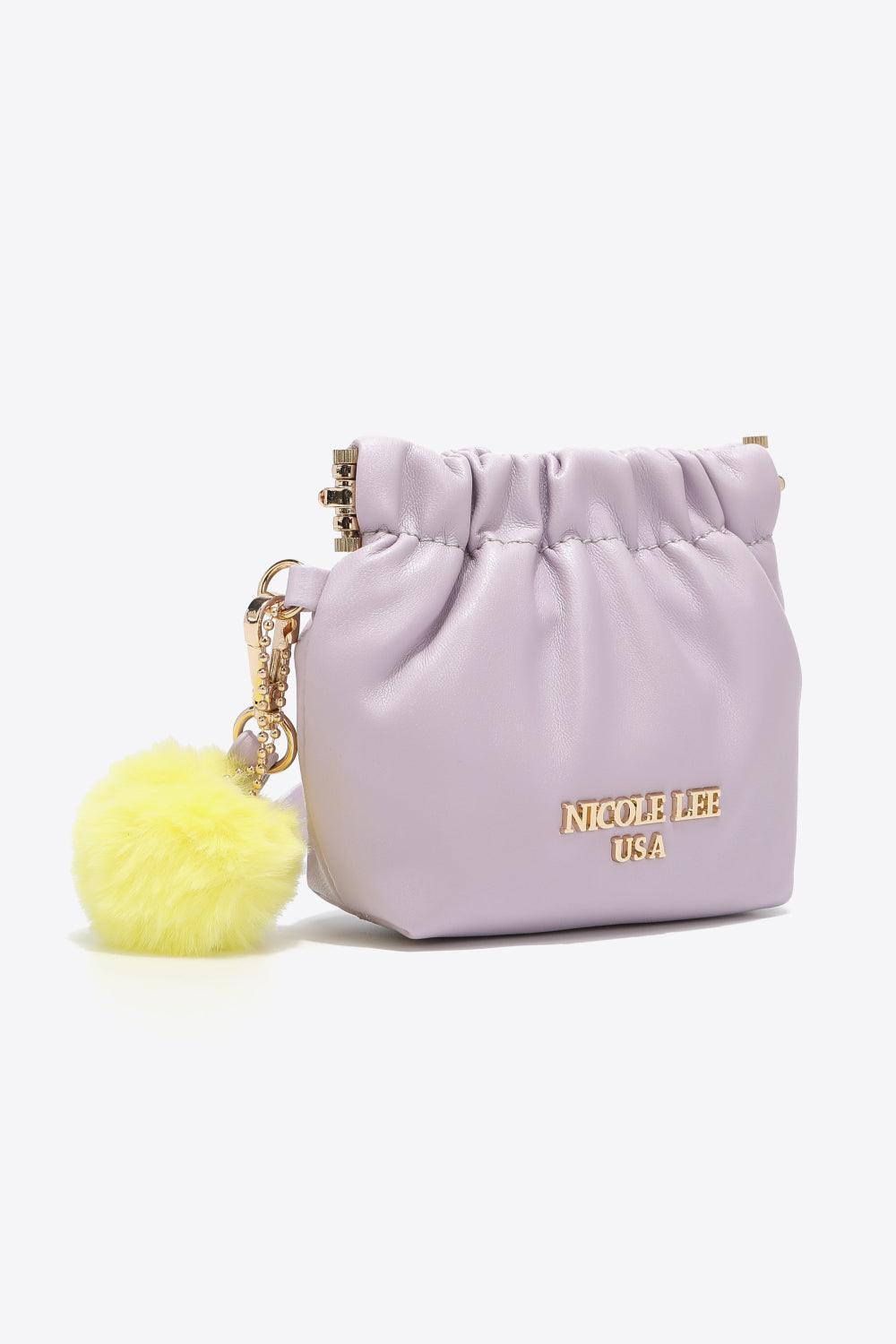 Nicole Lee Faux Leather Drawstring Pouch - MXSTUDIO.COM