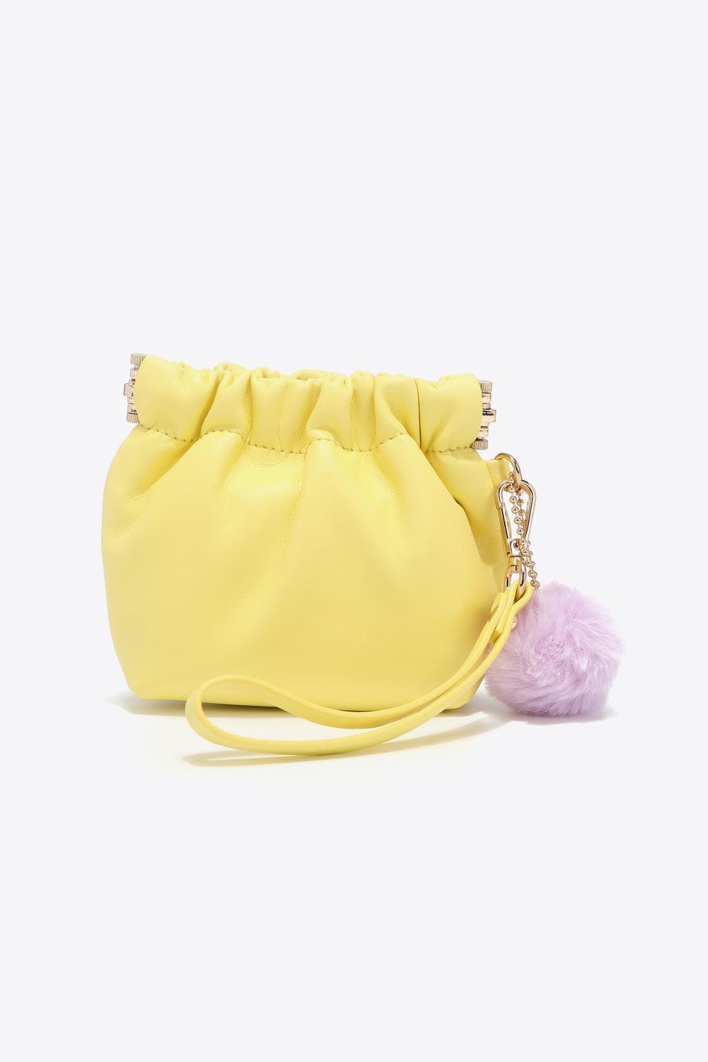 Nicole Lee Faux Leather Drawstring Pouch - MXSTUDIO.COM