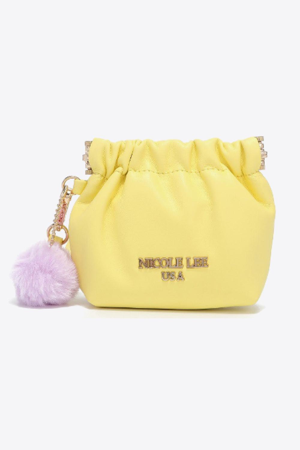 Nicole Lee Faux Leather Drawstring Pouch - MXSTUDIO.COM